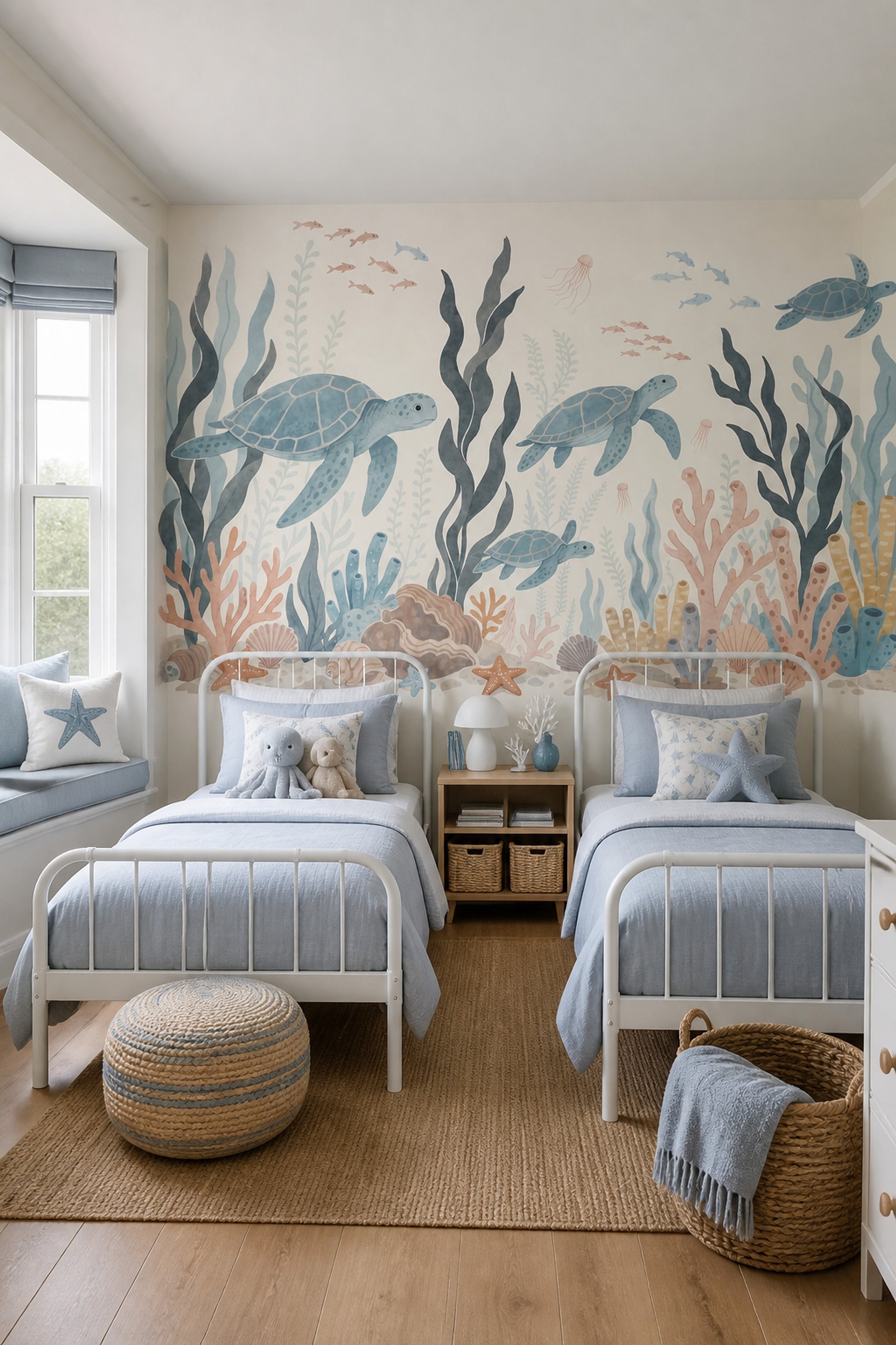 Sea Turtles Wallpaper Underwater Coral Reef Wall Mural