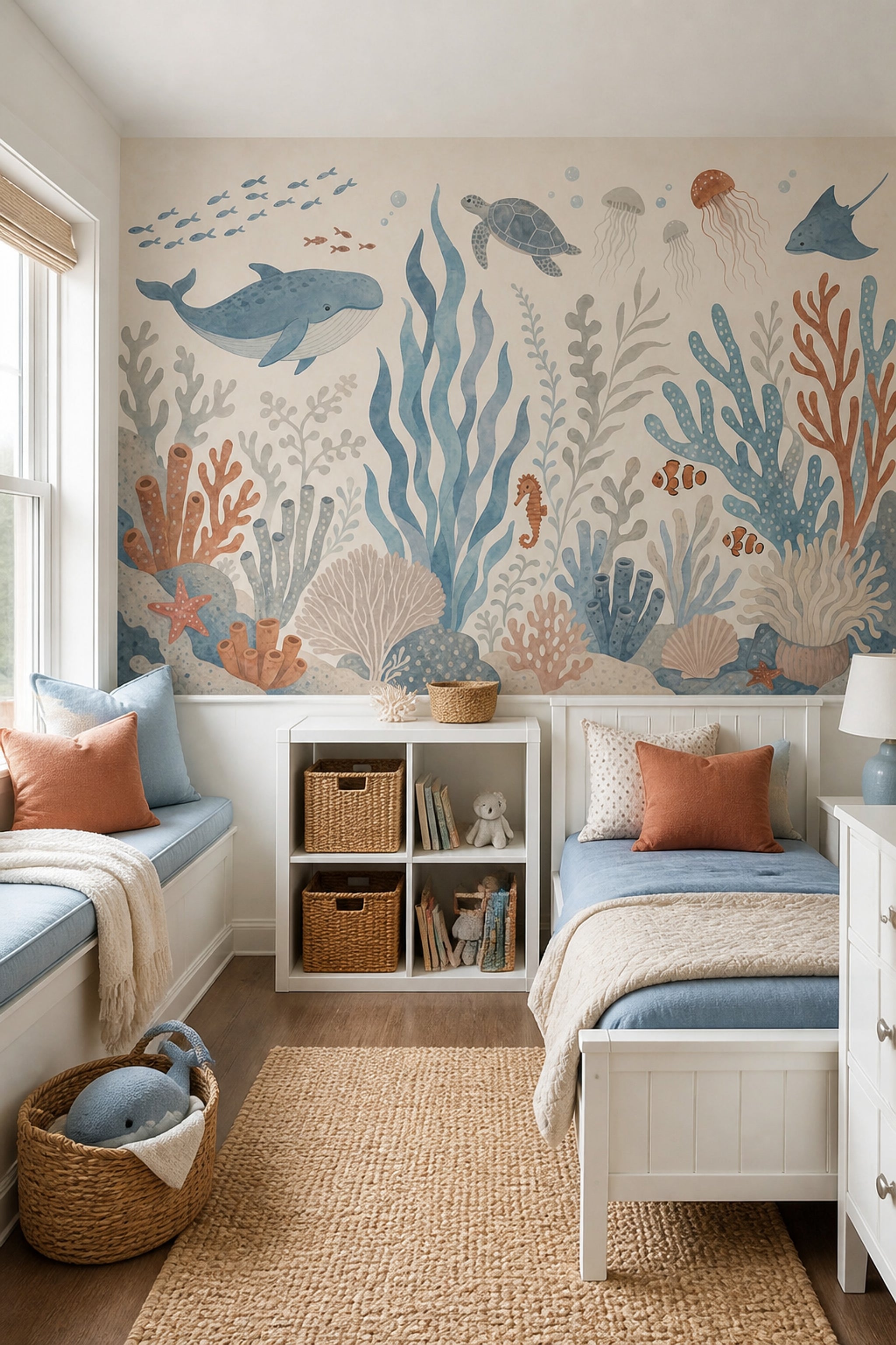 Underwater Wallpaper Ocean Whale Wall Mural