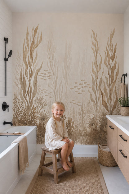 Underwater Wallpaper Seaweed Coral Wall Mural