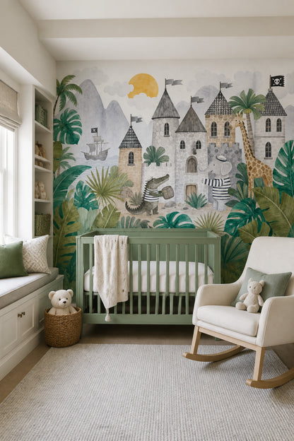 Stone Wall Wallpaper Castle Removable Pirate Wall Decor