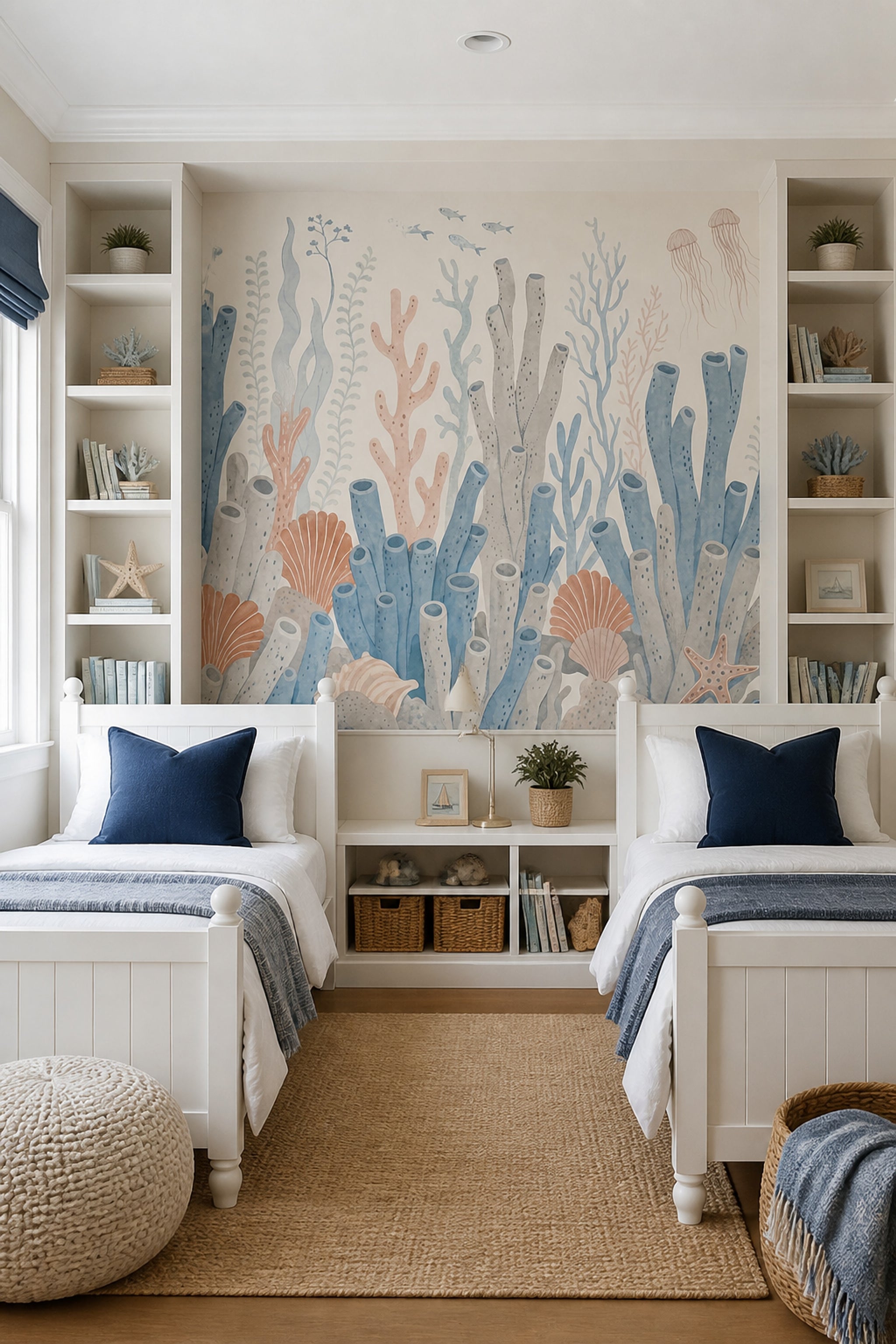 Coral Reef Wallpaper Underwater Removable Coastal Wall Decor