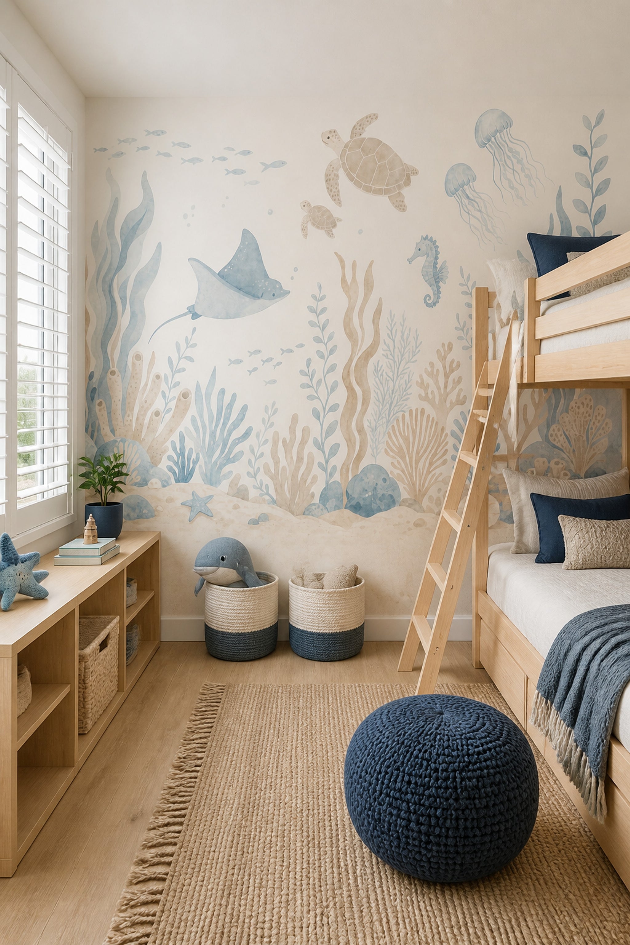 Sea Turtles Wallpaper Underwater Removable Ocean Wall Decor
