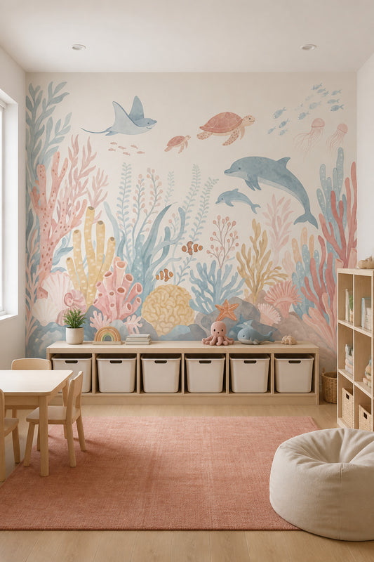 Underwater Wallpaper Ocean Coral Reef Removable Wall Decor