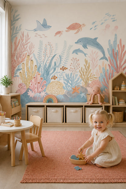 Underwater Wallpaper Ocean Coral Reef Removable Wall Decor