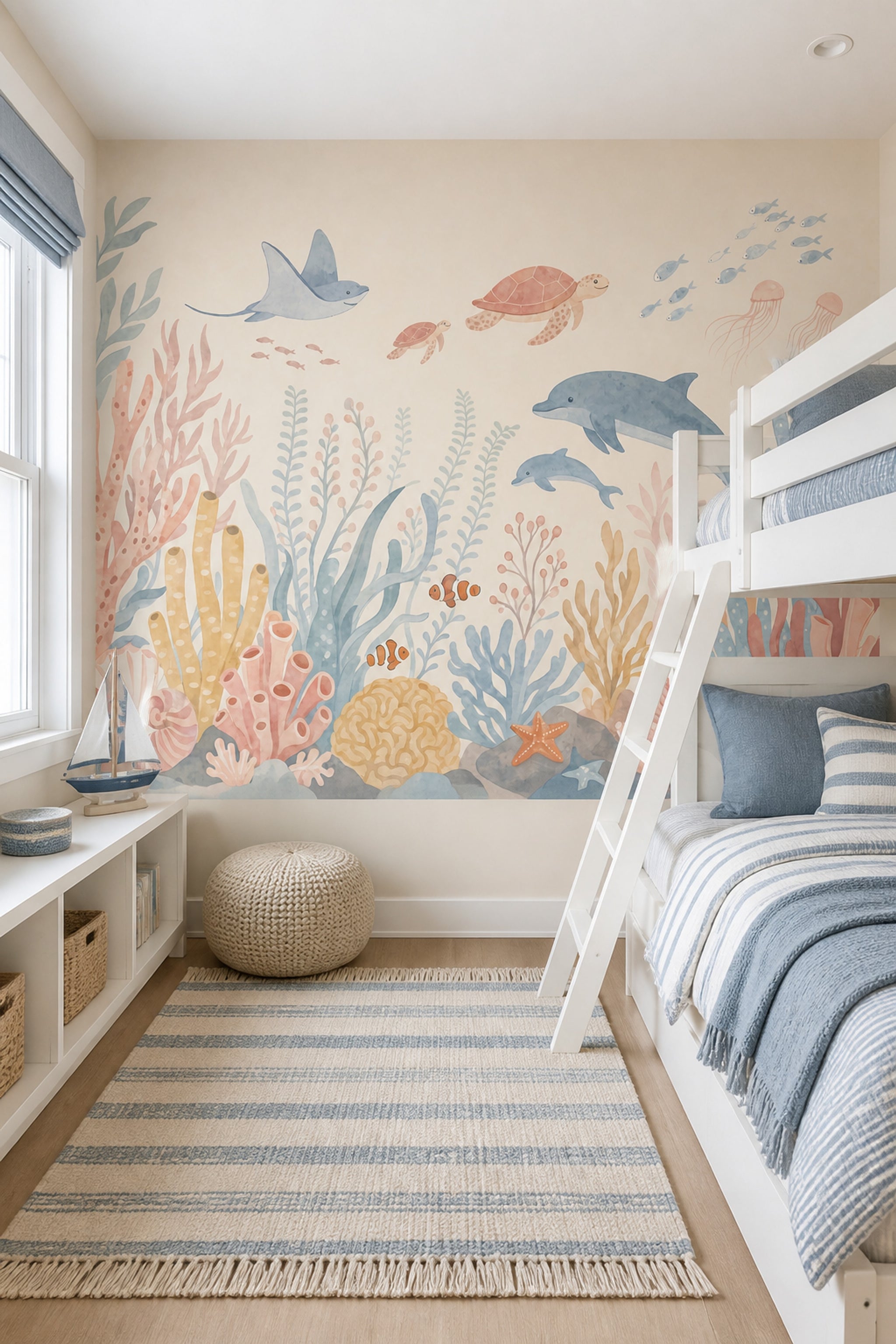 Underwater Wallpaper Ocean Coral Reef Removable Wall Decor