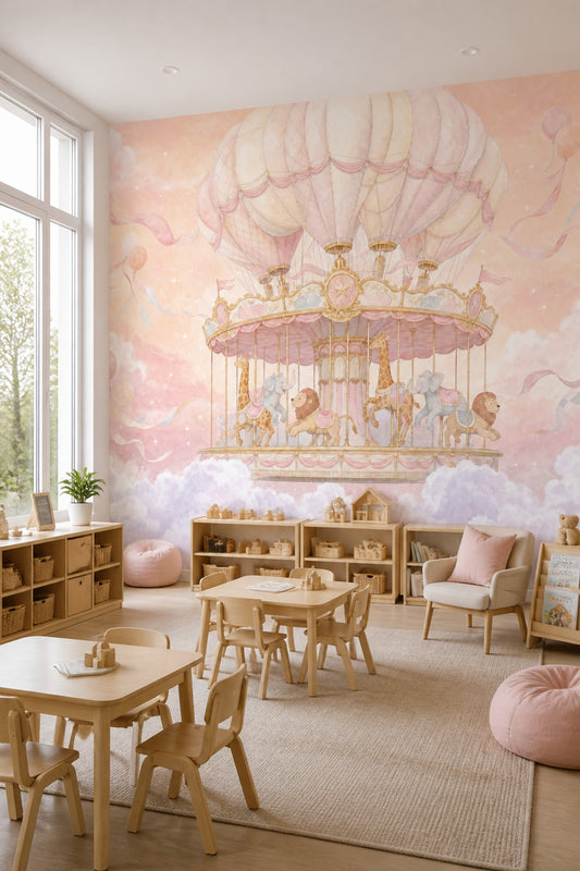 Hot Air Balloon Wallpaper Nursery Kids Removable Wall Decor
