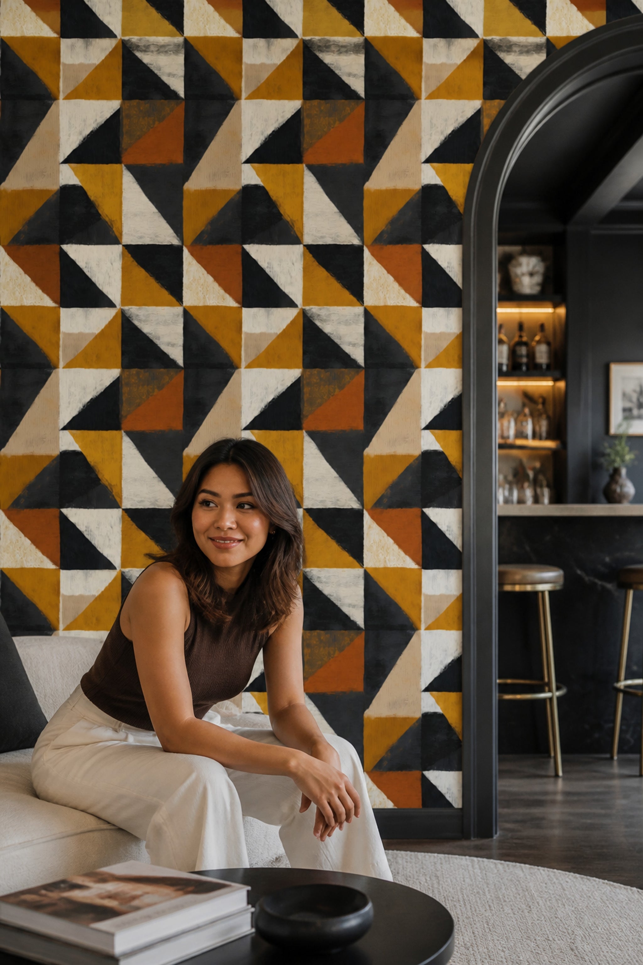 Mid Century Modern Wallpaper Retro Modern Removable Wall Decor