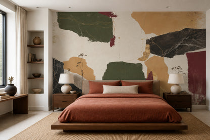 Abstract Wallpaper Botanical Painterly Removable Wall Decor