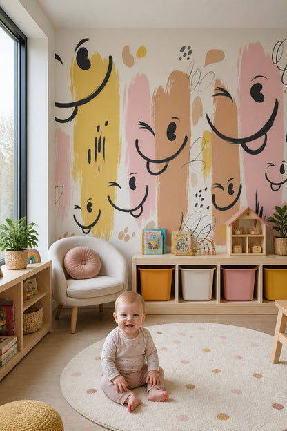 White Background Wallpaper Neutral Pastel Wall Mural