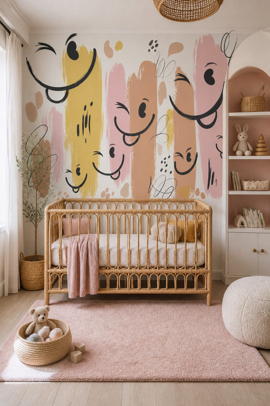 White Background Wallpaper Neutral Pastel Wall Mural