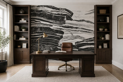 Geological Strata Wallpaper Layered Rock Removable Horizontal Bands Wall Decor