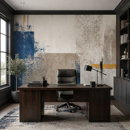 Abstract Wallpaper Geometric Removable Distressed Texture Wall Decor