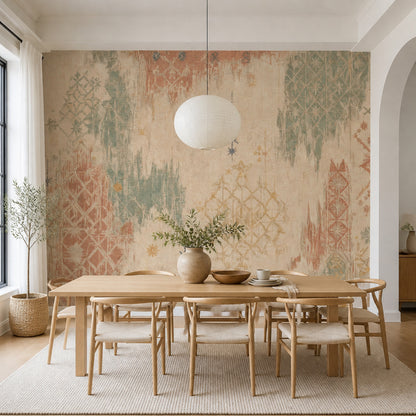 Moroccan Wallpaper Geometric Bohemian Wall Mural