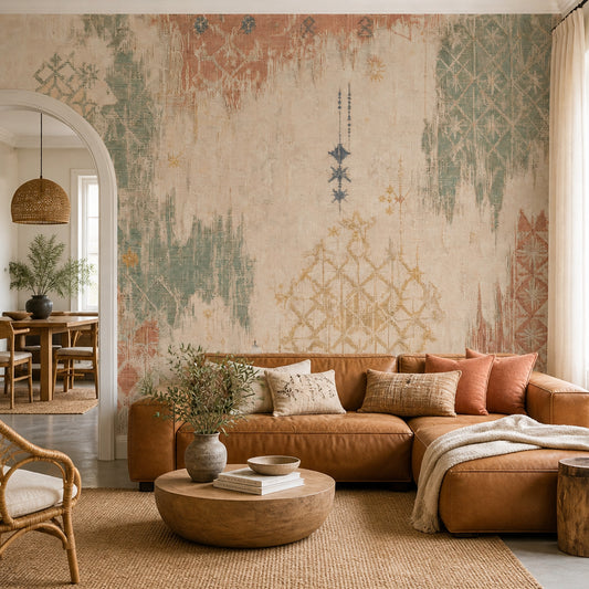 Moroccan Wallpaper Geometric Bohemian Wall Mural