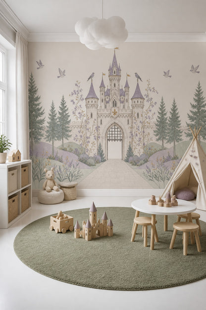 Walls Wallpaper Castle Garden Removable Wall Decor