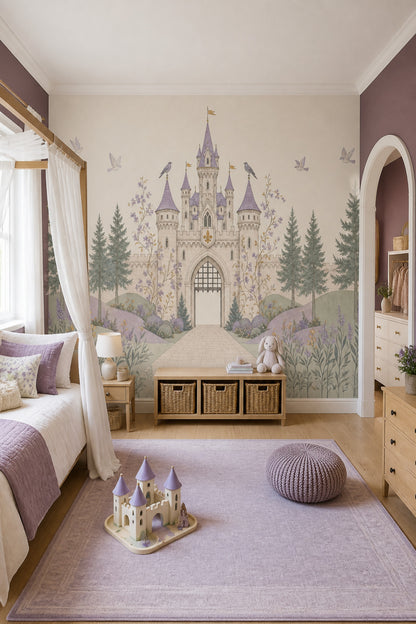 Walls Wallpaper Castle Garden Removable Wall Decor