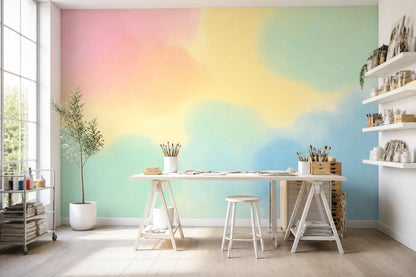 Watercolor Wallpaper Pastel Removable Abstract Wall Decor