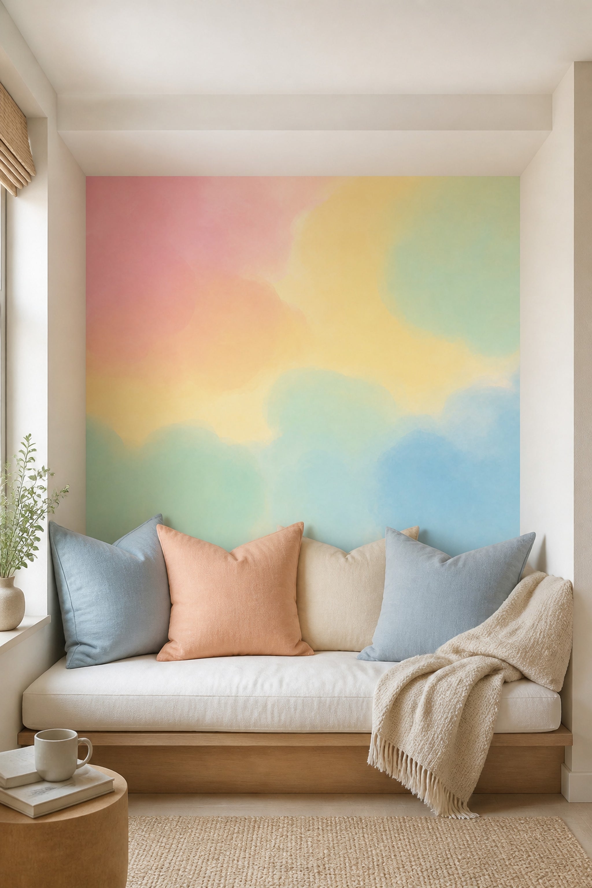 Watercolor Wallpaper Pastel Removable Abstract Wall Decor