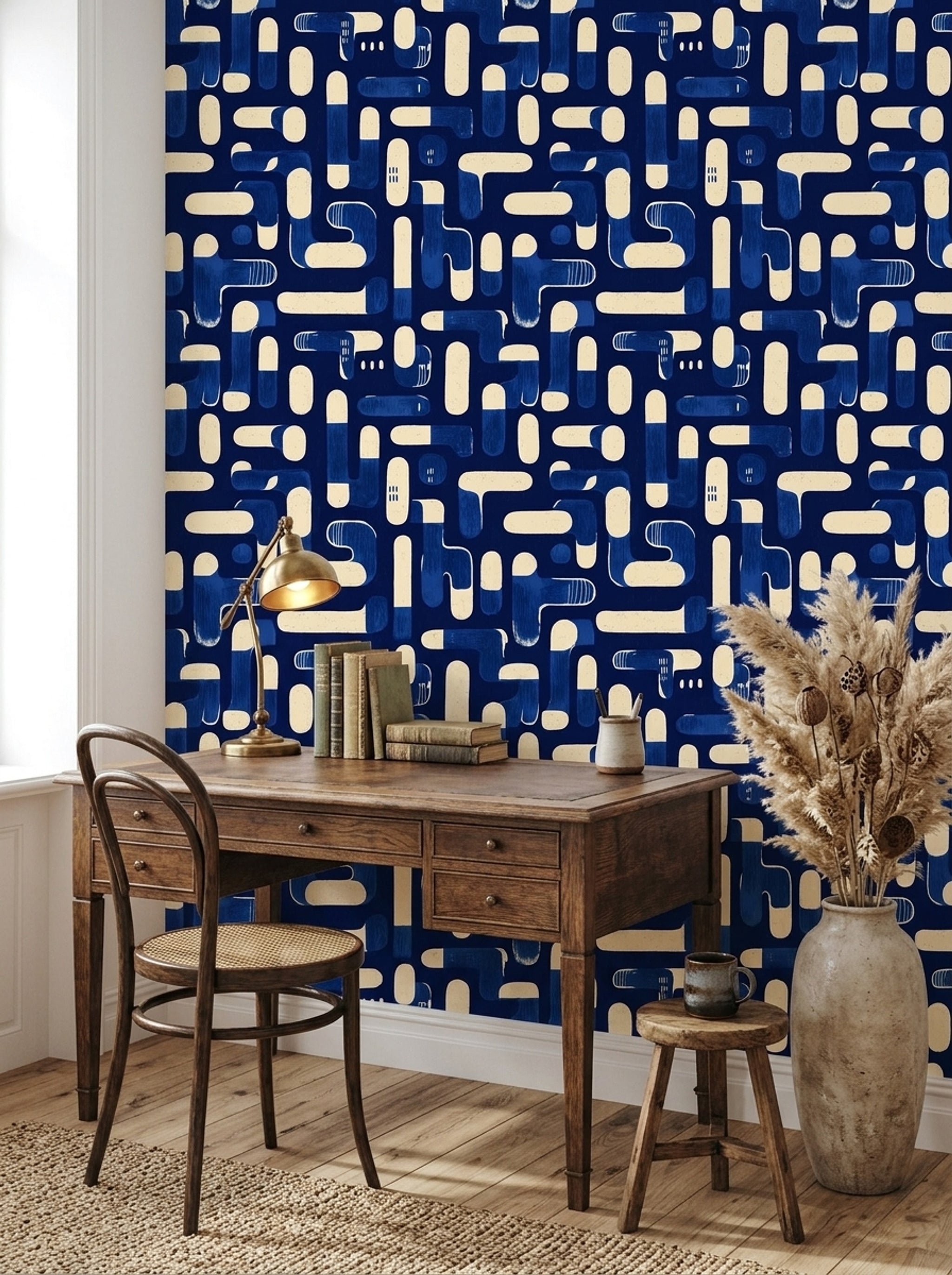 Mid Century Modern Wallpaper Retro Modern Decorative Mural