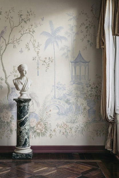 Chinoiserie Wallpaper Garden Floral Removable Wall Decor