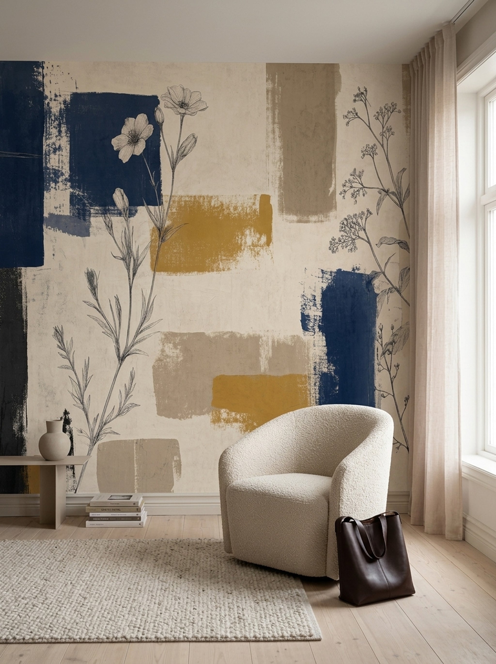 Paper Texture Wallpaper Textured Removable Neutral Wall Decor