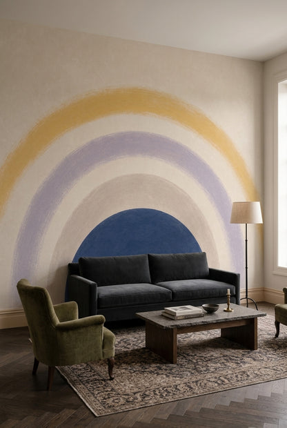 Navy Semicircle Wallpaper Arch Removable Rainbow Wall Decor
