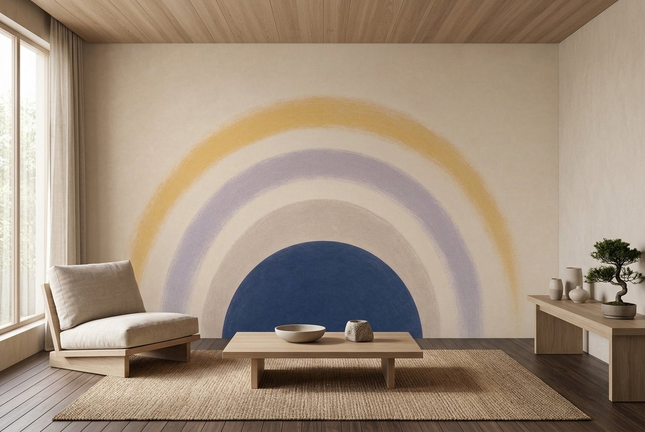 Navy Semicircle Wallpaper Arch Removable Rainbow Wall Decor