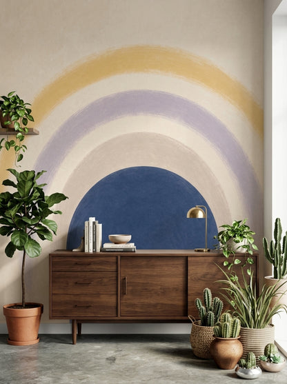 Navy Semicircle Wallpaper Arch Removable Rainbow Wall Decor