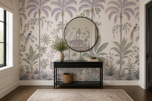 Tropical Jungle Wallpaper Palm Trees Chinoiserie Wall Mural