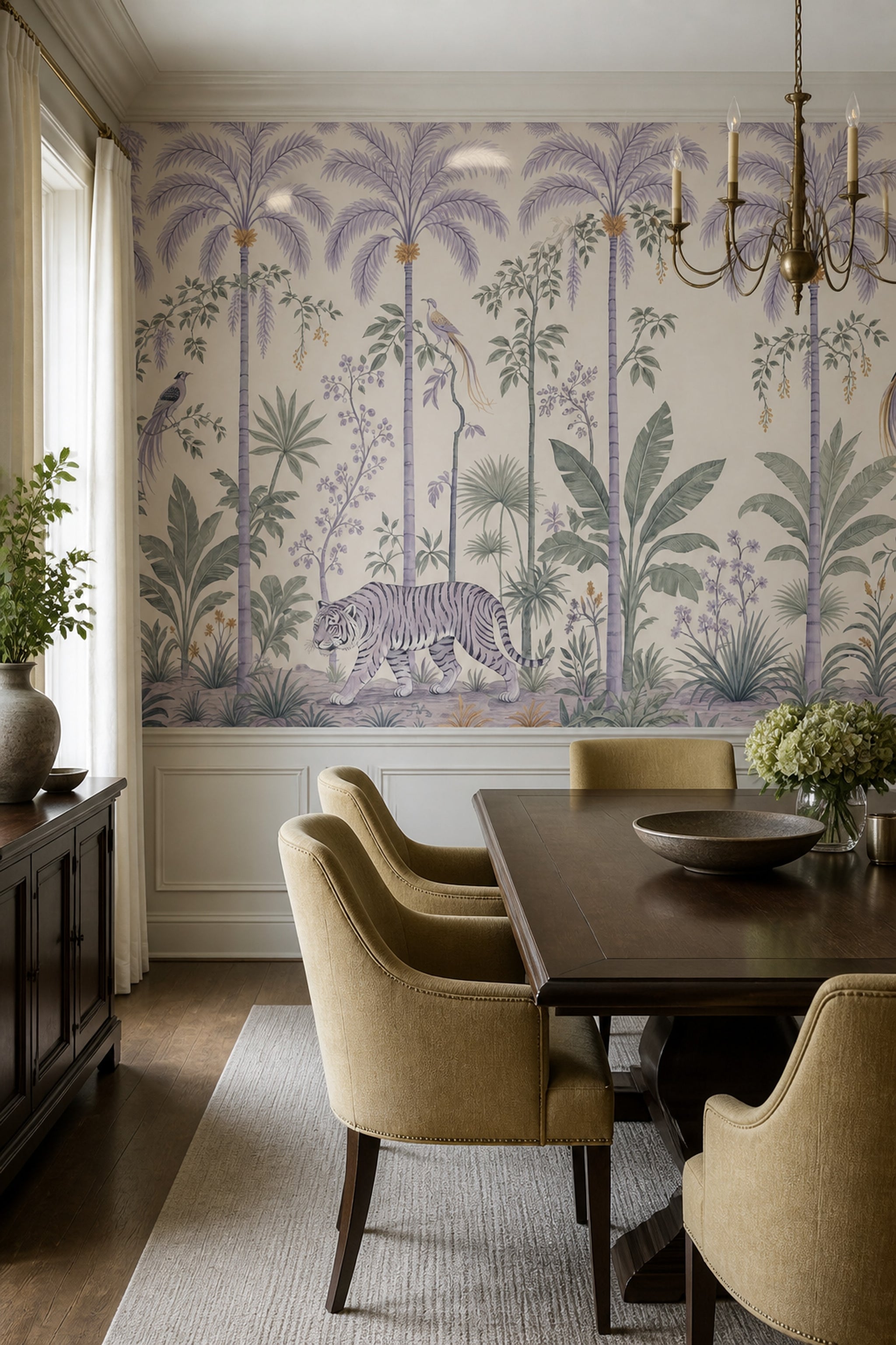 Tropical Jungle Wallpaper Palm Trees Chinoiserie Wall Mural