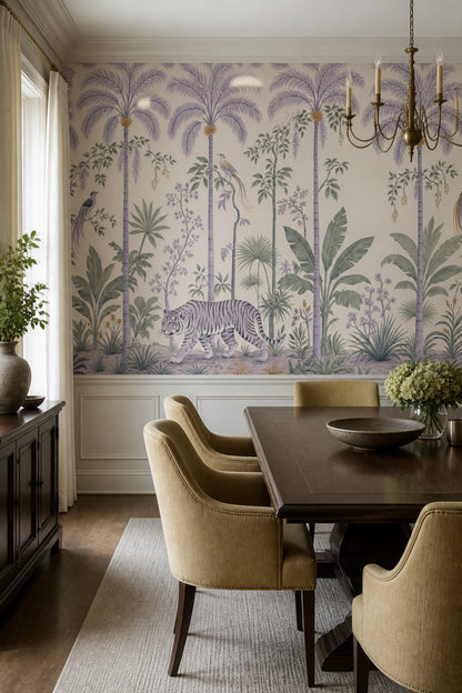 Tropical Jungle Wallpaper Palm Trees Chinoiserie Wall Mural