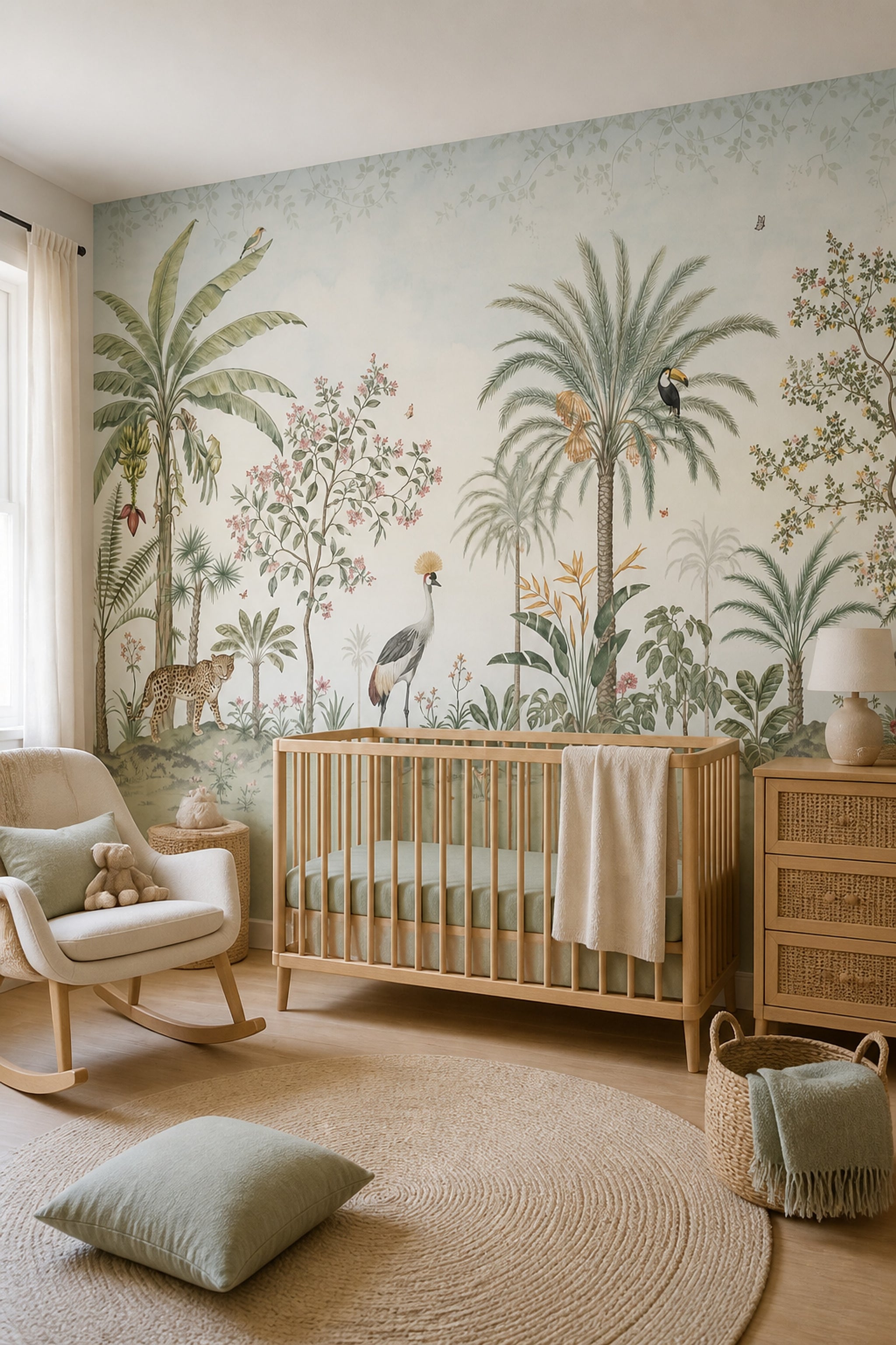 Tropical Wallpaper Botanical Removable Jungle Wall Decor
