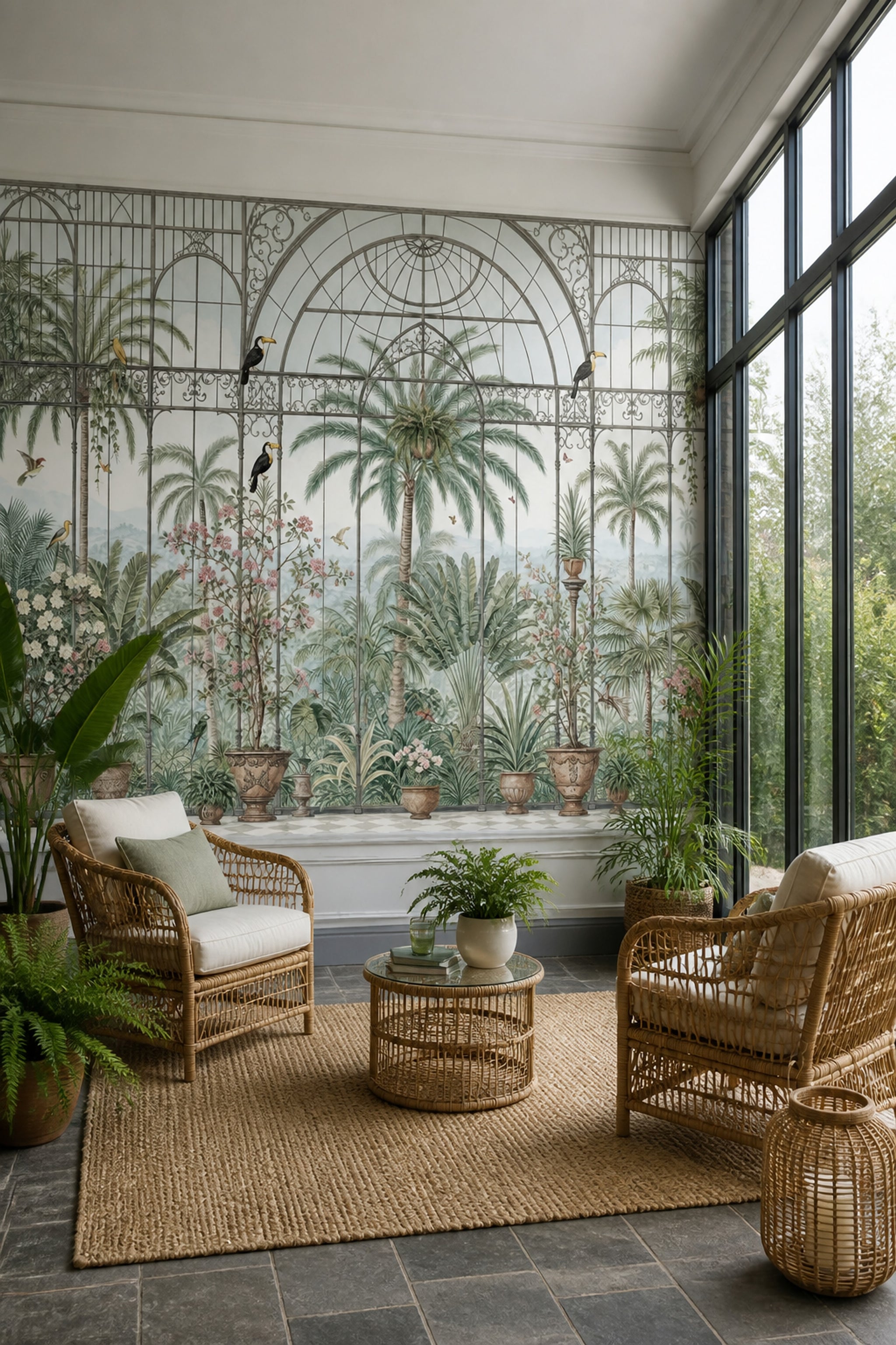 Tropical Birds Wallpaper Toucan Removable Conservatory Wall Decor