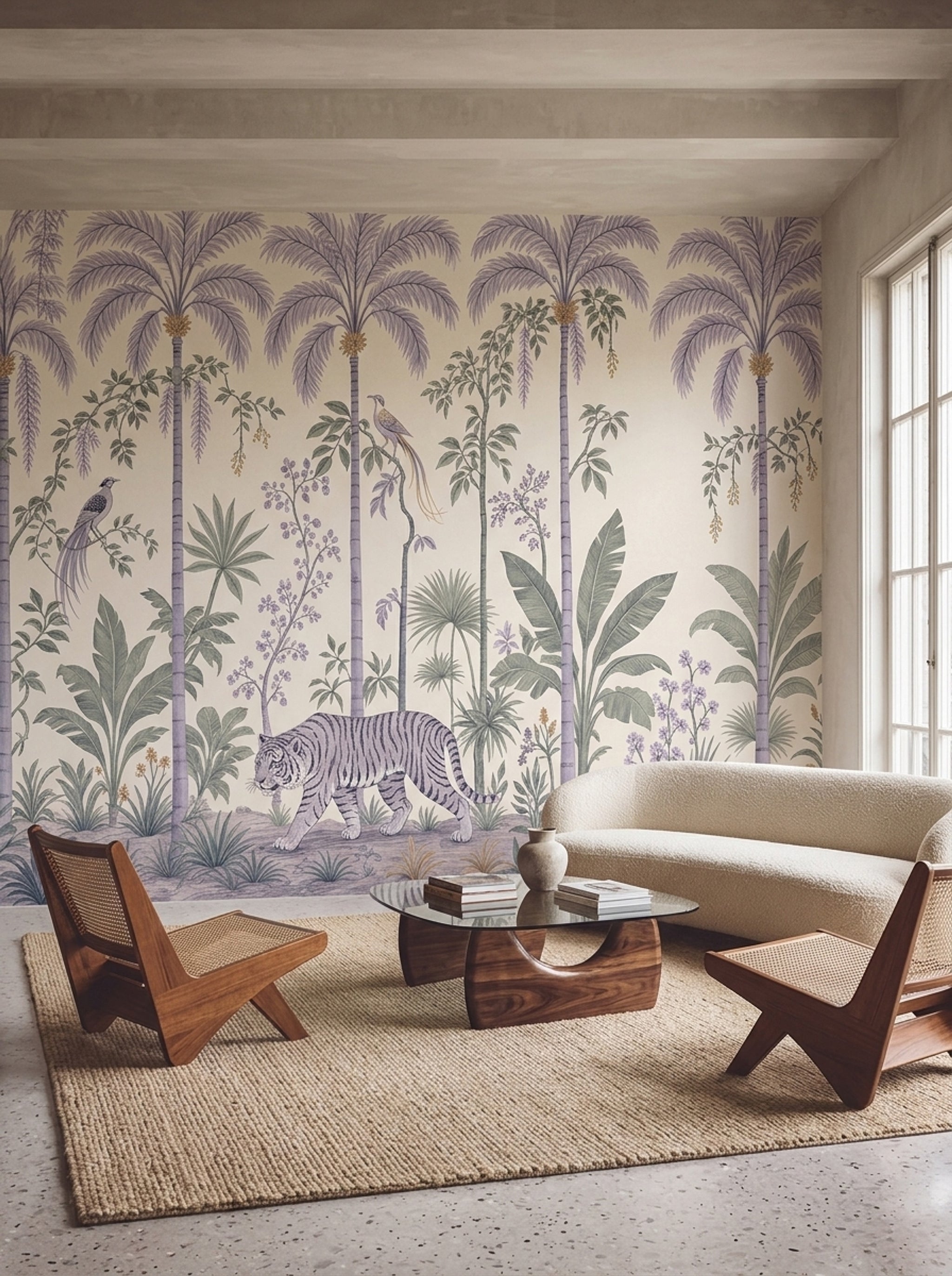 Tropical Jungle Wallpaper Palm Trees Chinoiserie Wall Mural