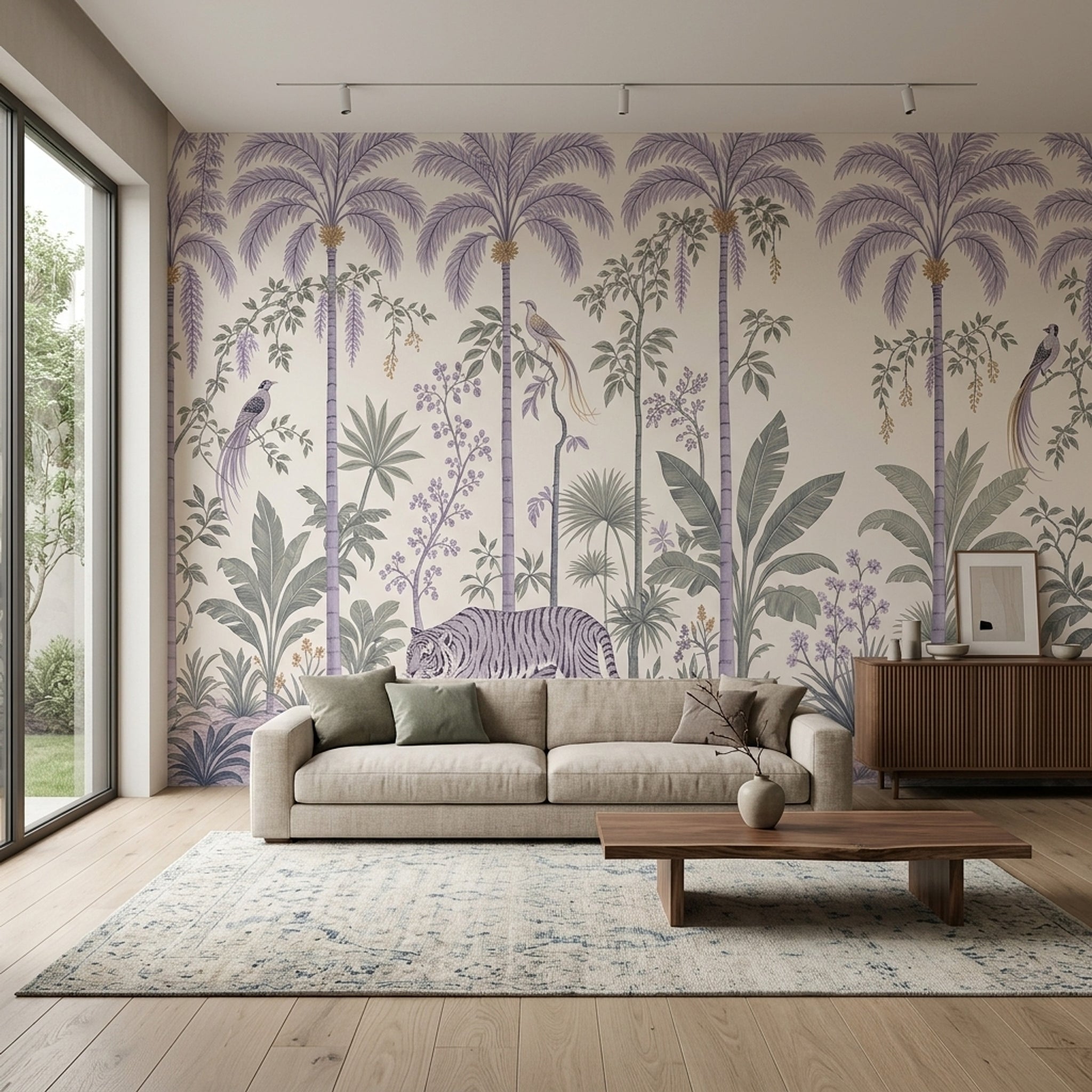 Tropical Jungle Wallpaper Palm Trees Chinoiserie Wall Mural