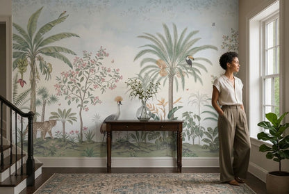 Tropical Wallpaper Botanical Removable Jungle Wall Decor