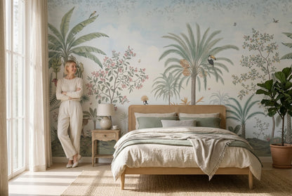 Tropical Wallpaper Botanical Removable Jungle Wall Decor