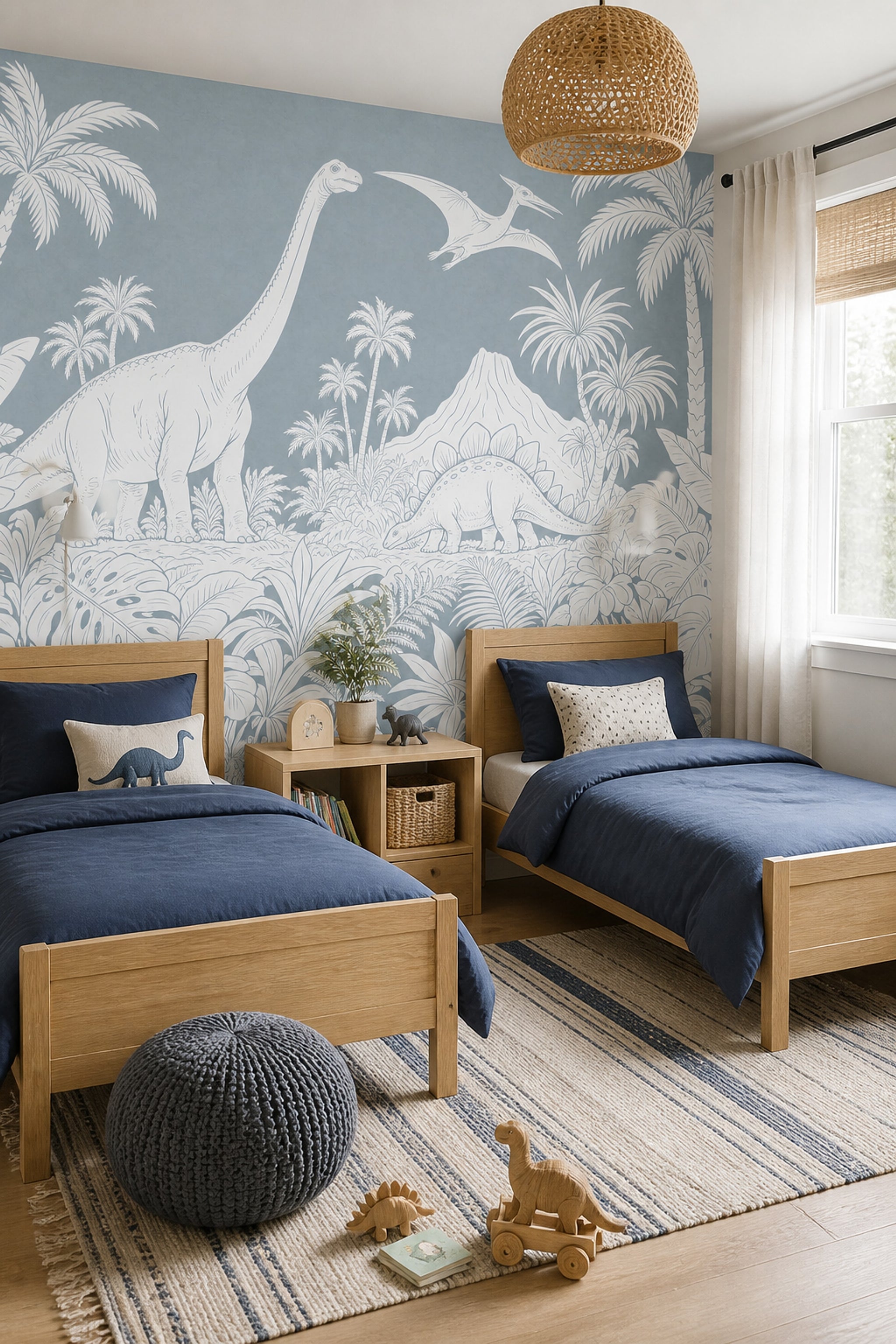 Dinosaurs Wallpaper Prehistoric Tropical Jungle Wall Mural