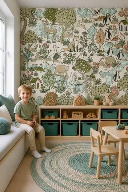 White Background Wallpaper Neutral Pastel Wall Mural