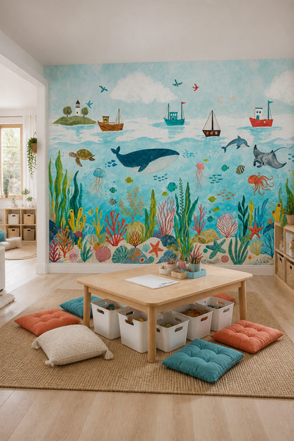 Underwater Wallpaper Ocean Marine Life Wall Mural