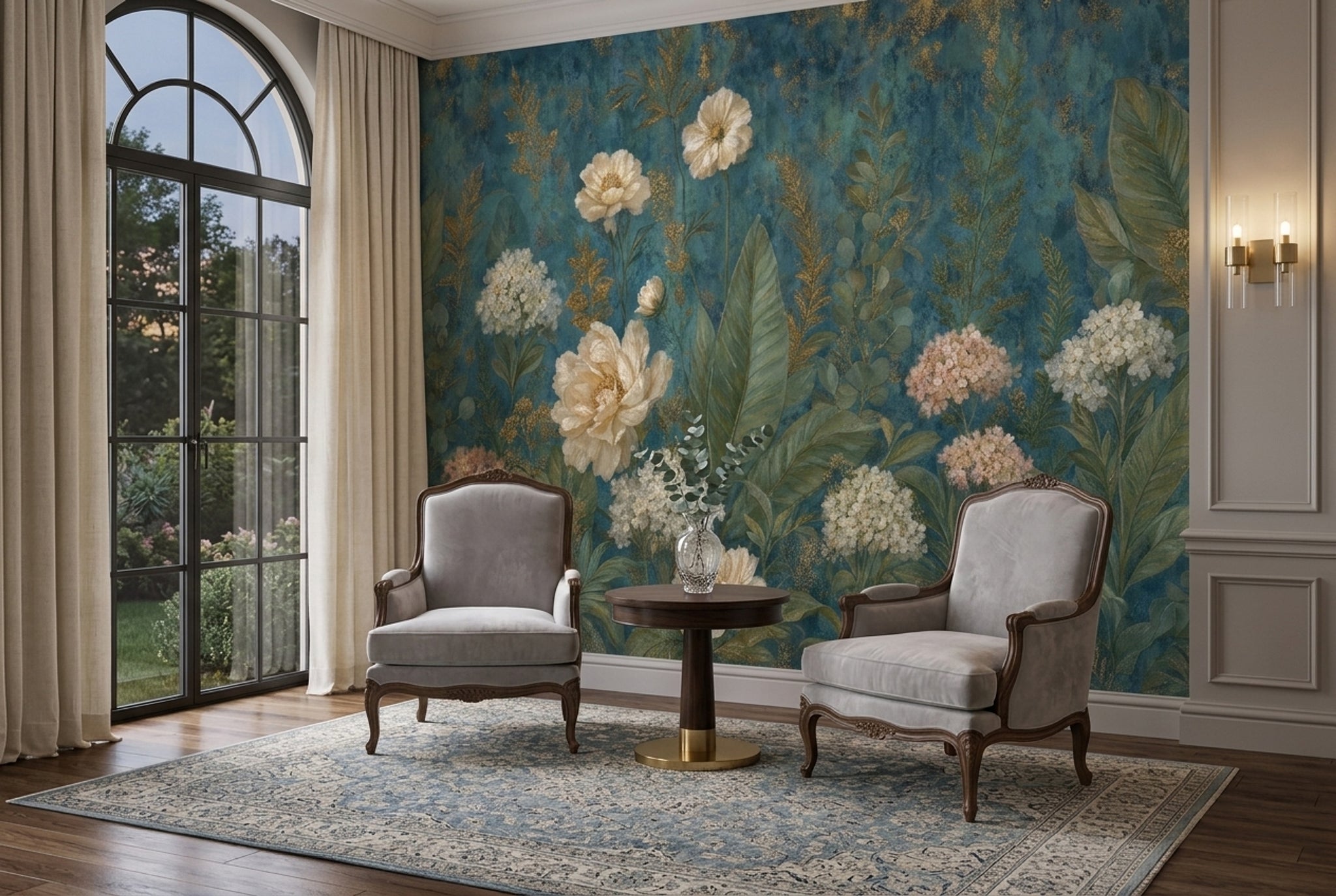 Dark Floral Wallpaper Moody Botanical Removable Tropical Wall Decor