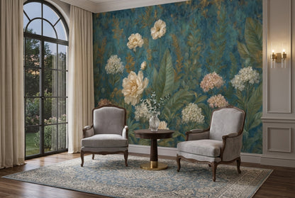 Dark Floral Wallpaper Moody Botanical Removable Tropical Wall Decor