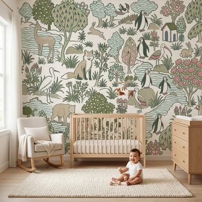 White Background Wallpaper Neutral Pastel Wall Mural