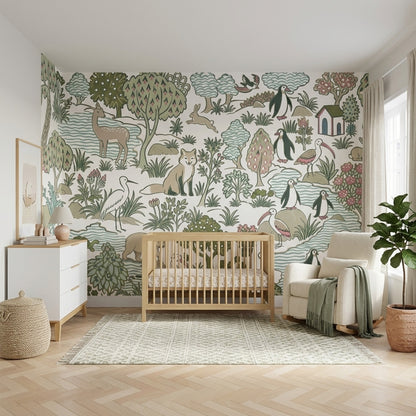 White Background Wallpaper Neutral Pastel Wall Mural