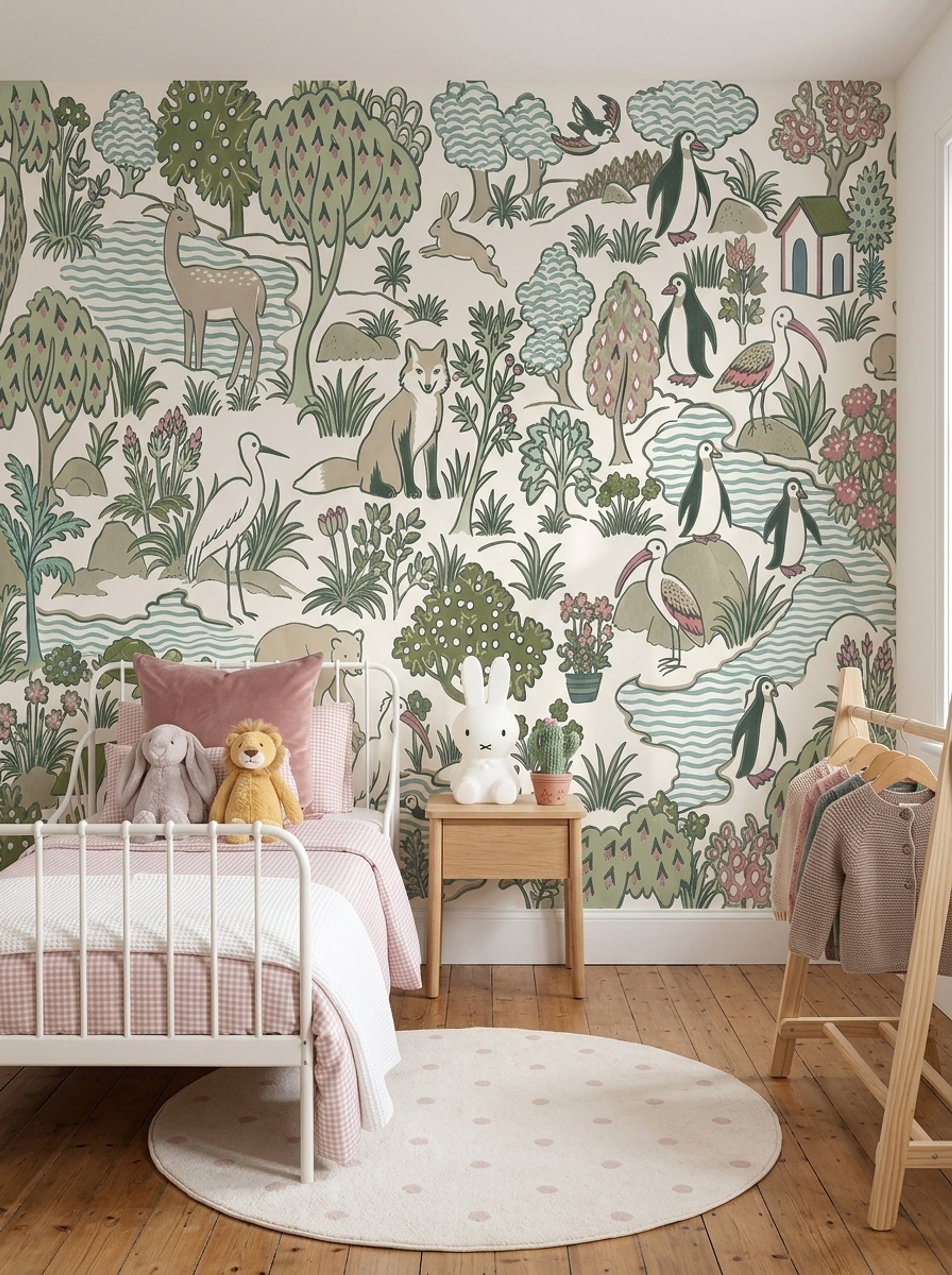 White Background Wallpaper Neutral Pastel Wall Mural