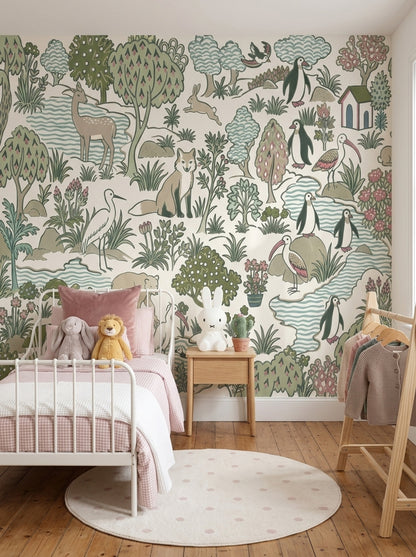 White Background Wallpaper Neutral Pastel Wall Mural