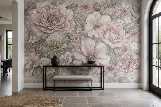 Vintage Wallpaper Floral Removable Botanical Wall Decor