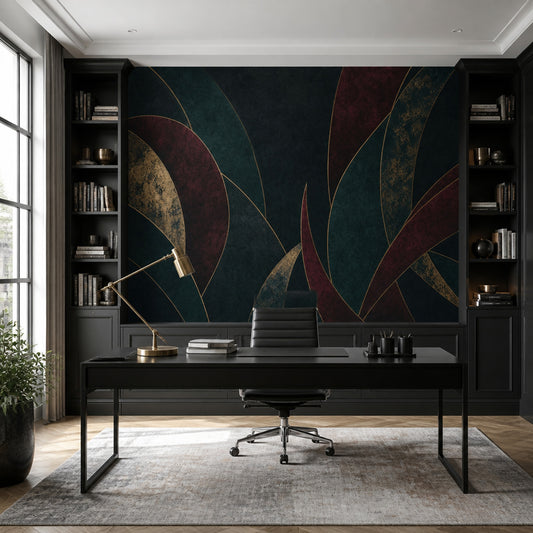 Art Deco Wallpaper Gold Lines Luxury Wall Mural