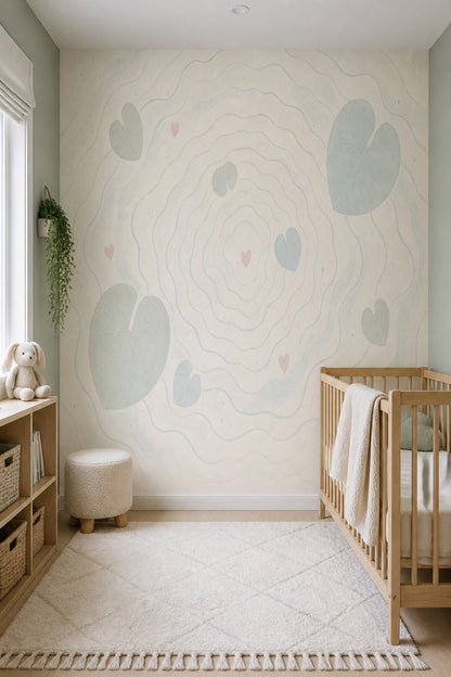 White Background Wallpaper Minimal Botanical Wall Mural