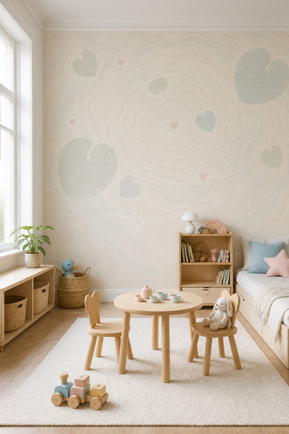 White Background Wallpaper Minimal Botanical Wall Mural